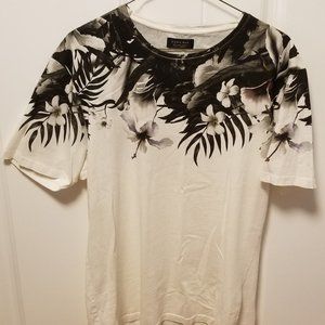 Zara Man - size L - White flower print